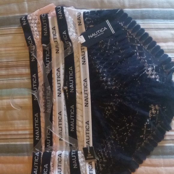 Nautica Intimates & Sleepwear Nwt Nautica 5 Pack Lace Hipster Panty